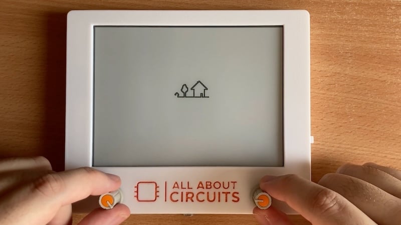 The All About Circuits Digital Drawing Display in operation