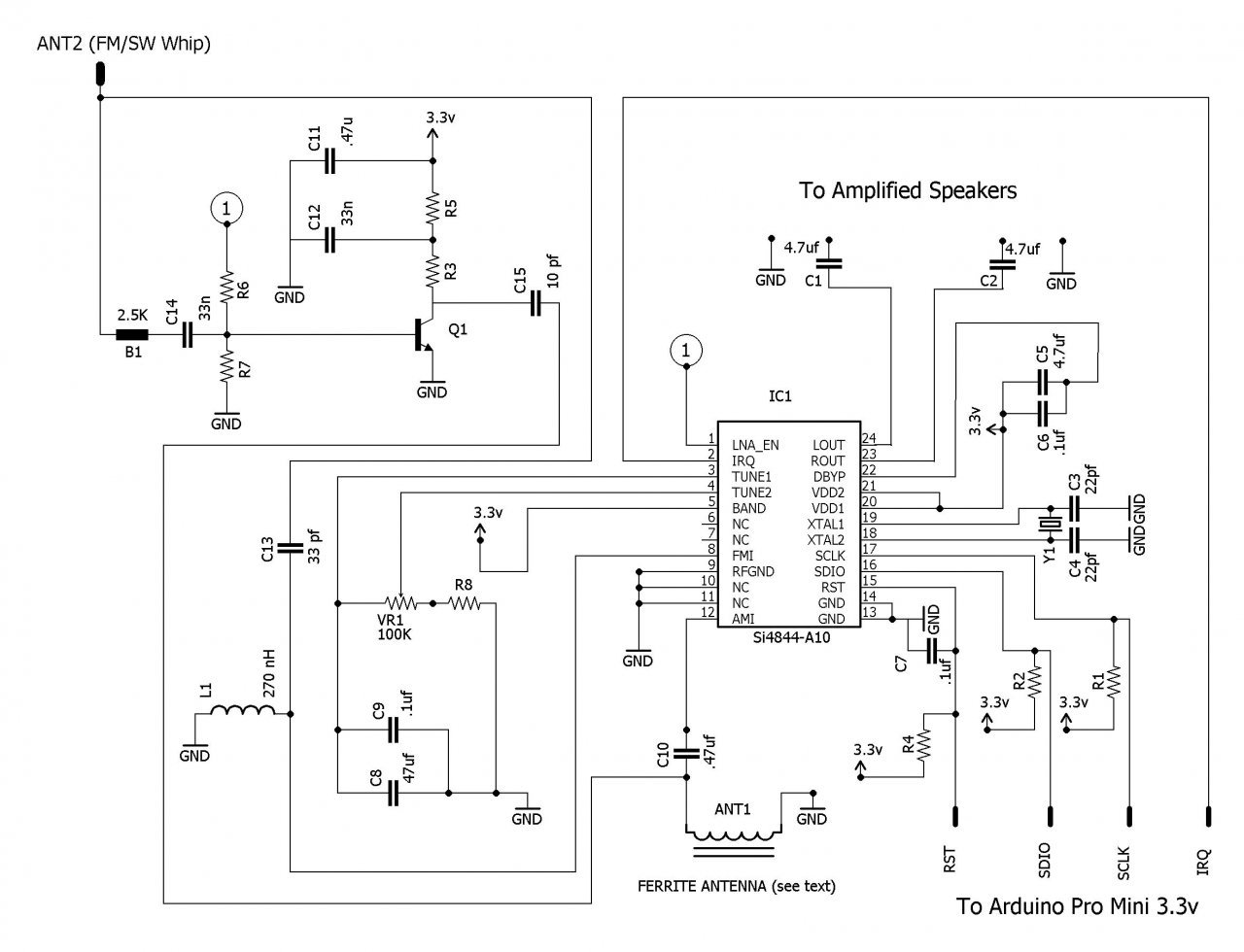 How to Build an Arduino-Controlled AM/FM/SW Radio - Projects digital antenna receiver diagram 
