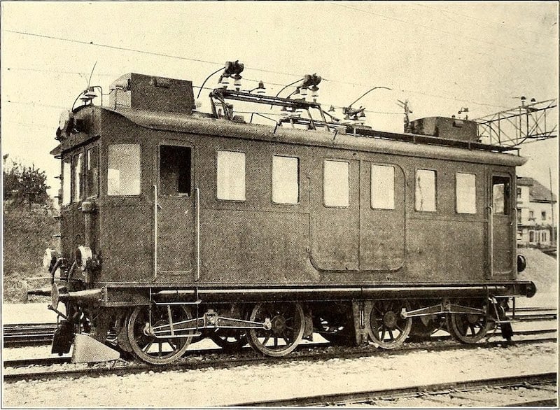 Un tranvía eléctrico de la década de 1880.