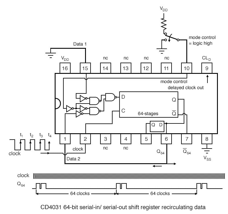 Shift Registers Serial In Serial Out Shift Registers Electronics Textbook 2346