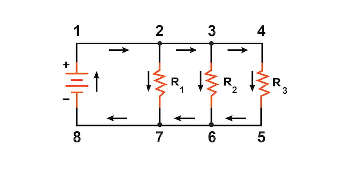 Example of a parallel circuit.