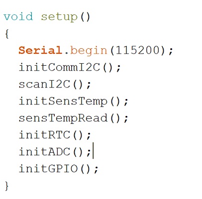 Fragmento de código del lenguaje de programación Arduino.