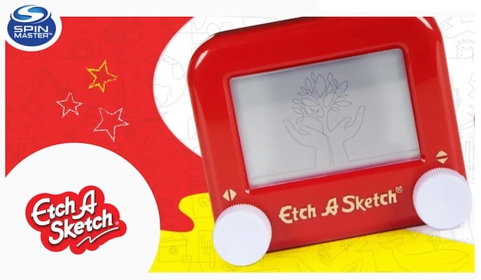 The Etch A Sketch drawing toy.