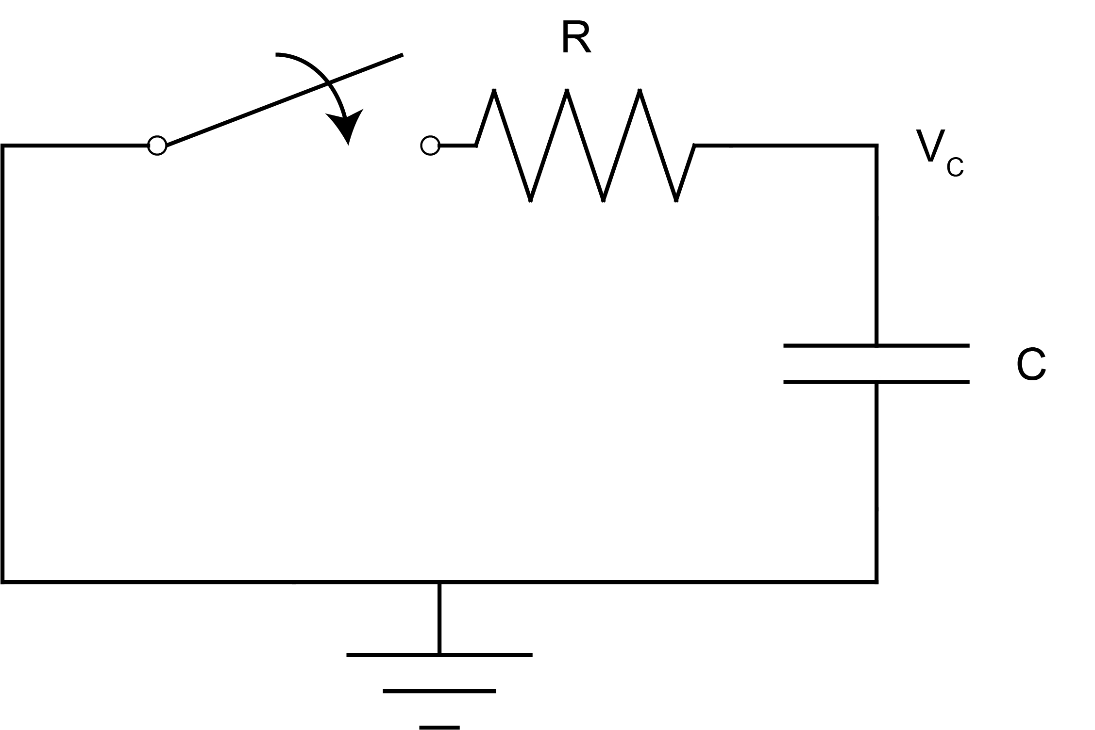Series RC network discharging circuit
