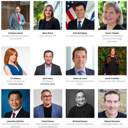 Sample of the keynote speakers at CES this year