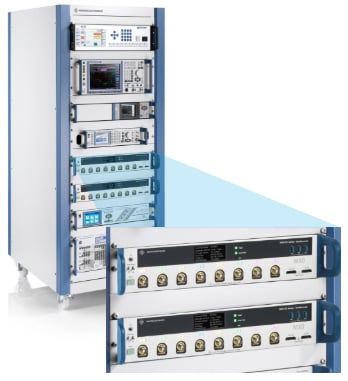 The MXO 5C can be integrated directly into a server rack 
