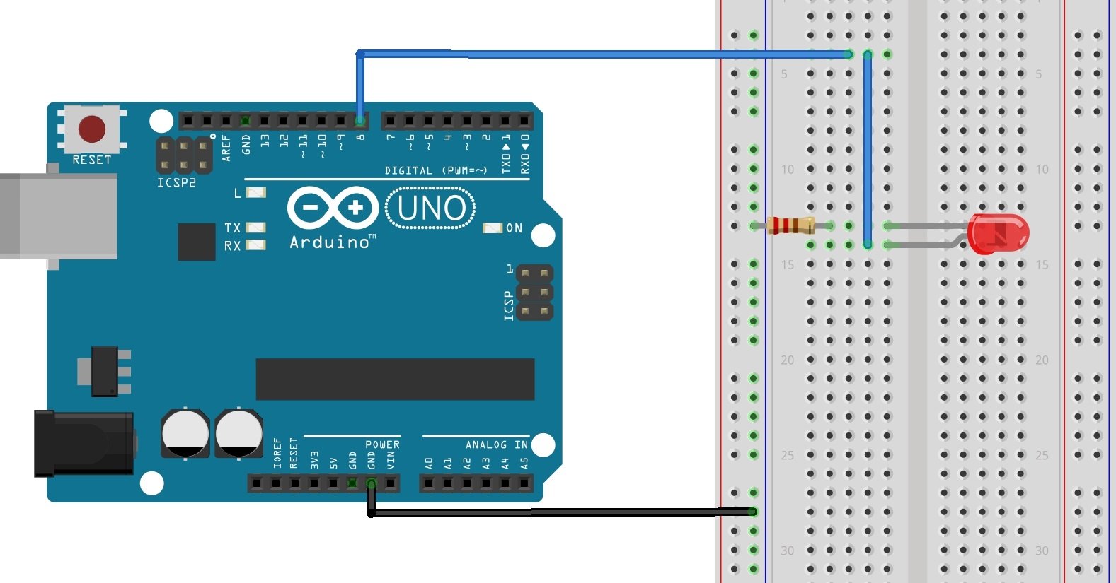 How to Use the Arduino’s Digital I/O diagram led toggle switch wire 