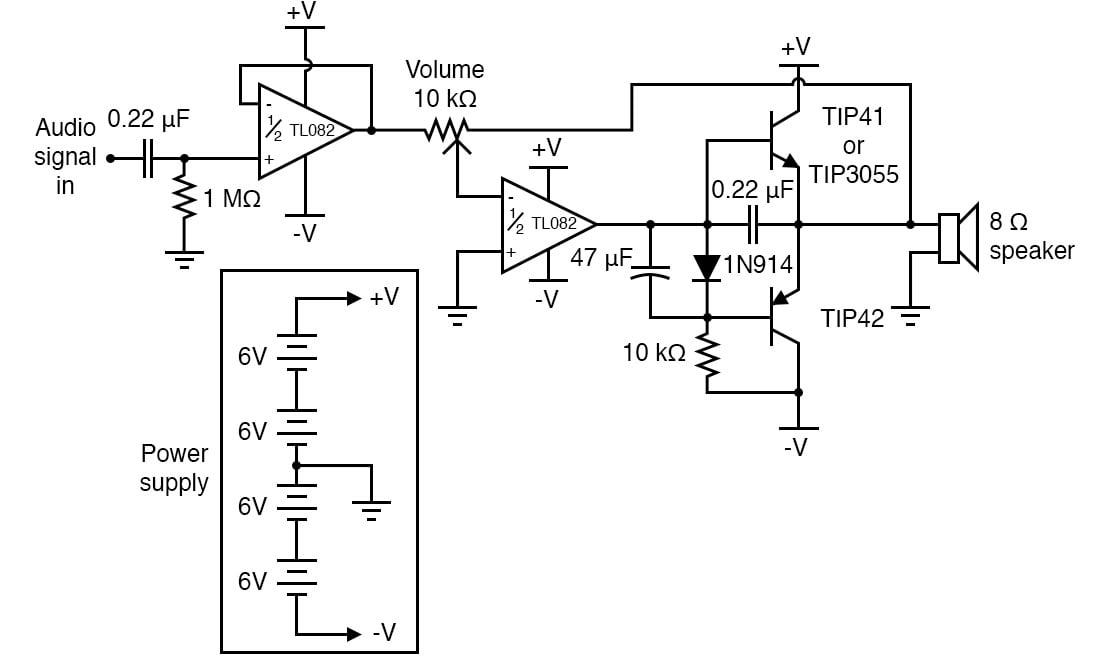 Class B Audio Amplifier Analog Integrated Circuits Electronics Textbook