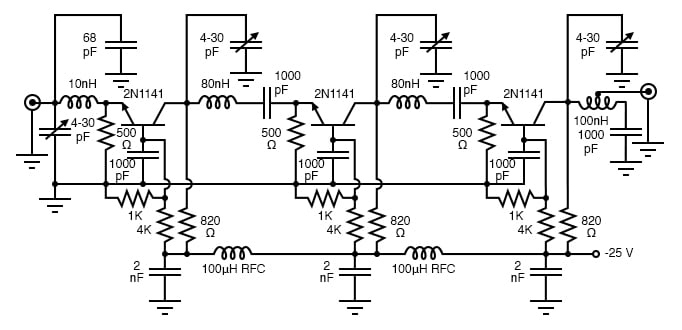 Class A common-base small-signal high gain amplifier