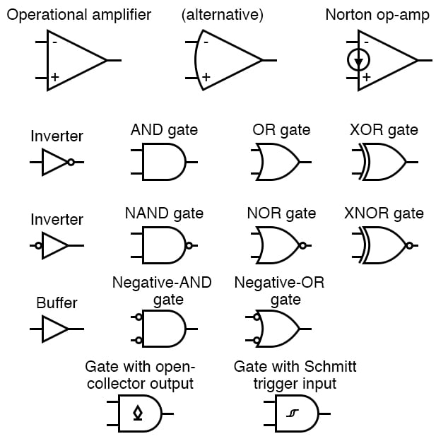 Integrated Circuits Circuit Schematic Symbols Electronics Textbook