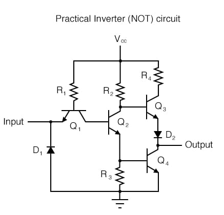 logic gates circuits using transistors