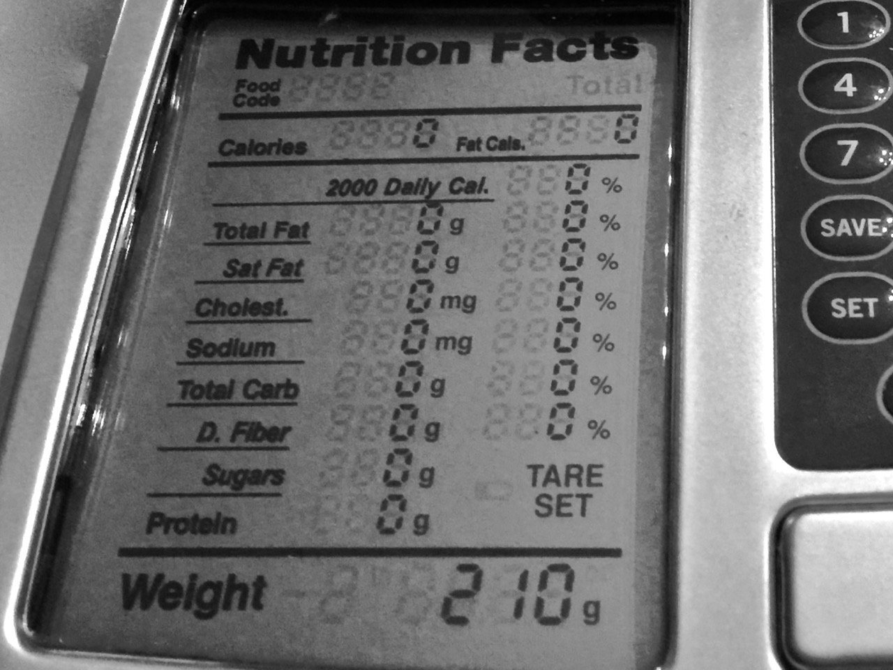 Kitrics Digital Nutrition Food Label Scale Kitchen Calculator w
