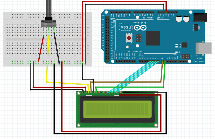 Interface an LCD with an Arduino - Projects block diagram 16x2 lcd 
